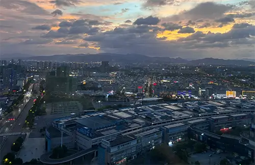 Vistas al mercado de Yiwu desde el Shangri-La