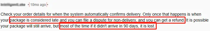 AliExpress shiping delays or parcel lost