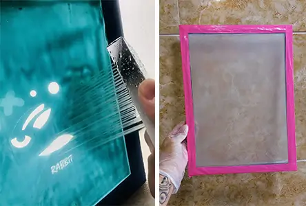 Clean the screen for reuse