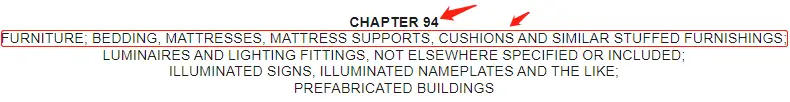 US import duty on furniture from China