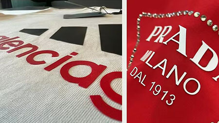 Raised rubber printing