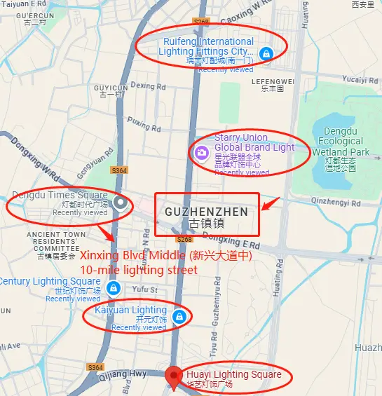 guzhen lighting market locations