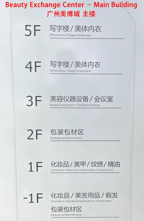 Beauty Exchange Center – Main Building layout