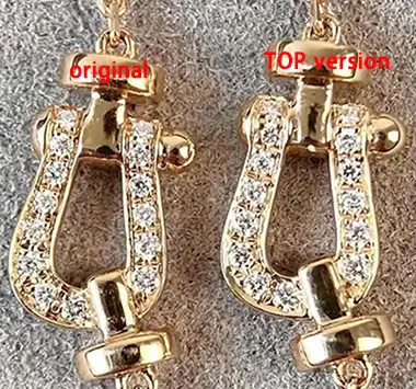 Réplica Tiffany con diamantes completos y forma de herradura a juego