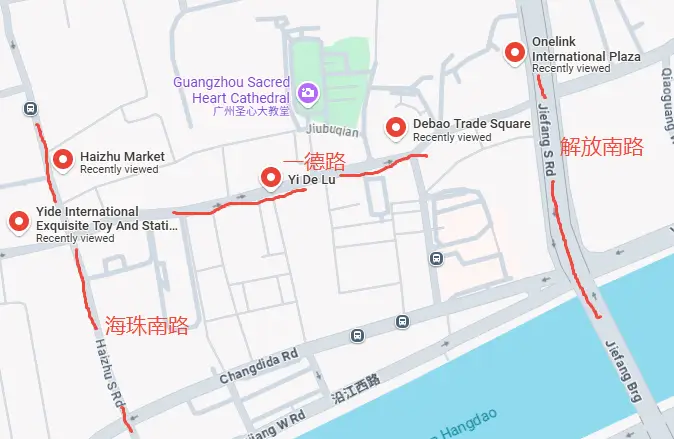 Guangzhou Yide Road Wholesale Hub Layout