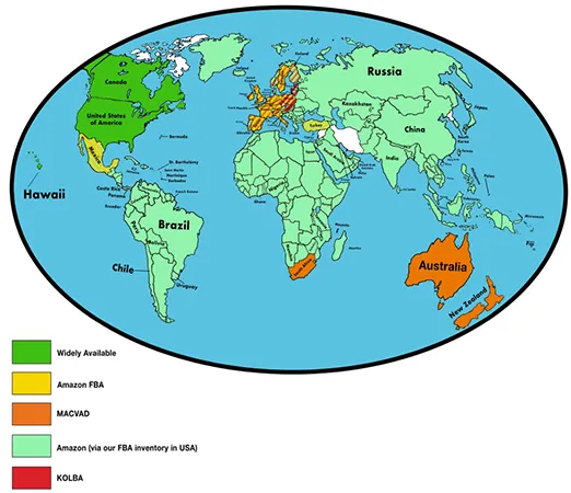 Global sales map of Bug A Salt