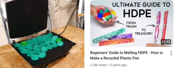 Recycled Plastic Pen Made with Panini Press