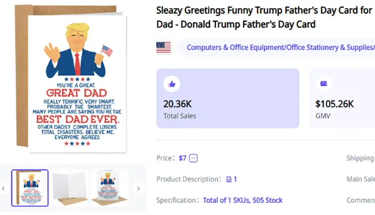 funny Trump father's day card